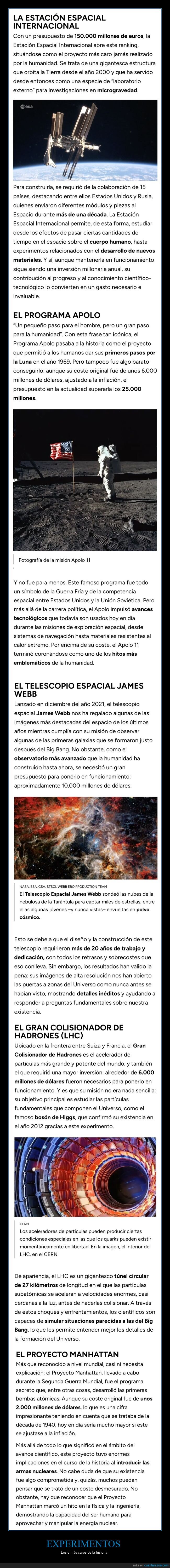 experimentos,caros