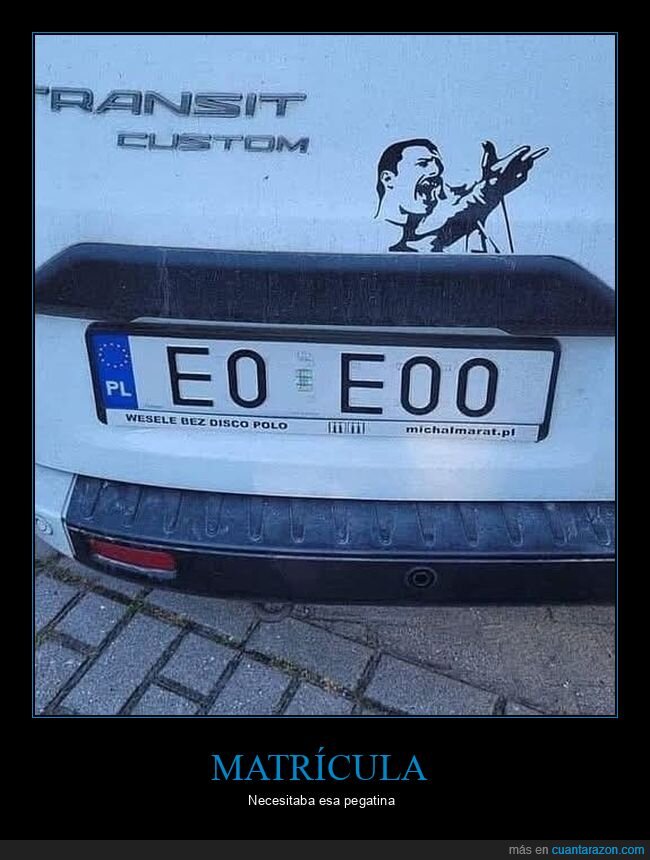 matrícula,coche,freddie mercury