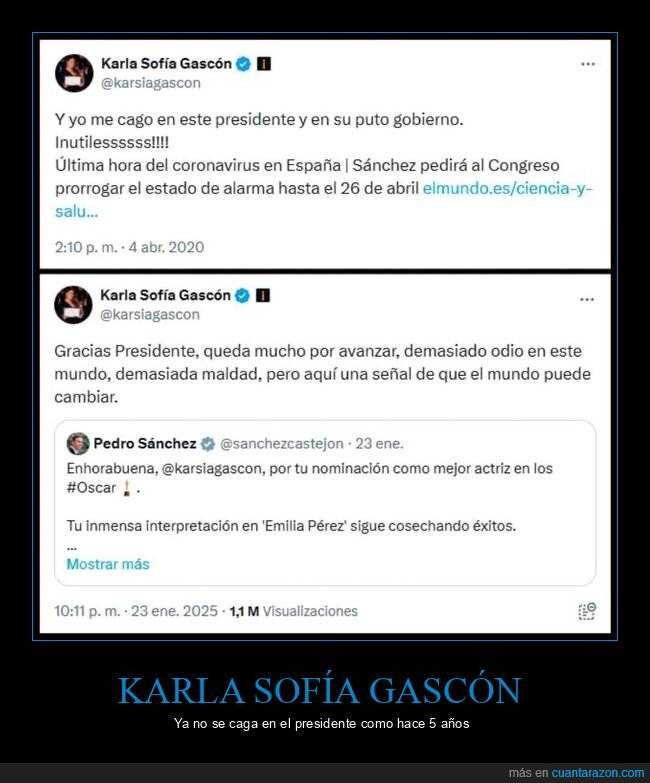 karla sofía gascón,pedro sánchez,políticos