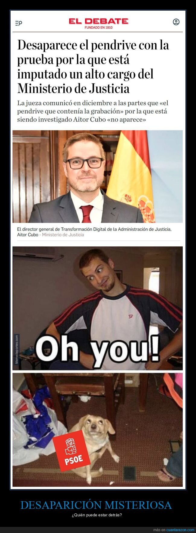 desaparecer,pendrive,ministerio de justicia