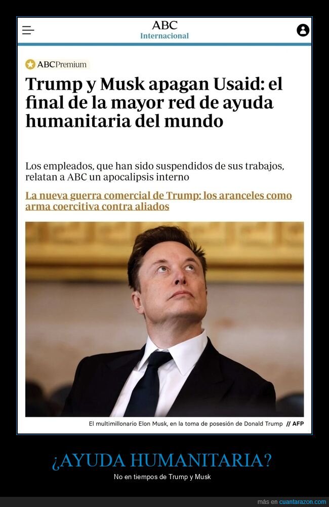 donald trump,elon musk,usaid,ayuda humanitaria