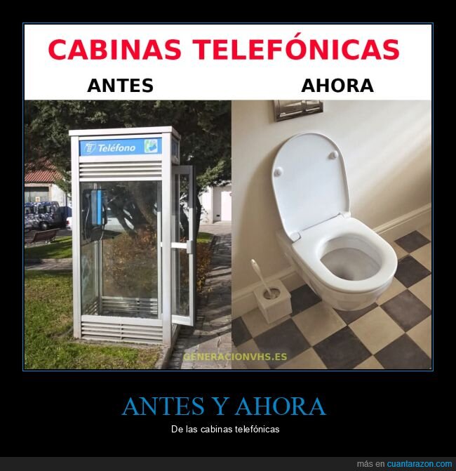 cabinas telefónicas,antes,ahora,váter