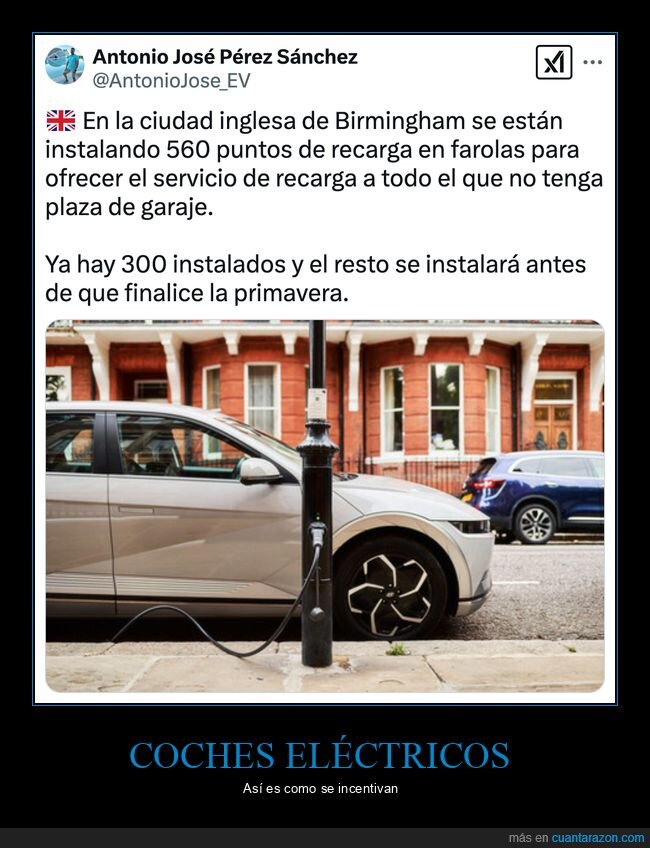 coches eléctricos,farolas,puntos de recarga,birmingham