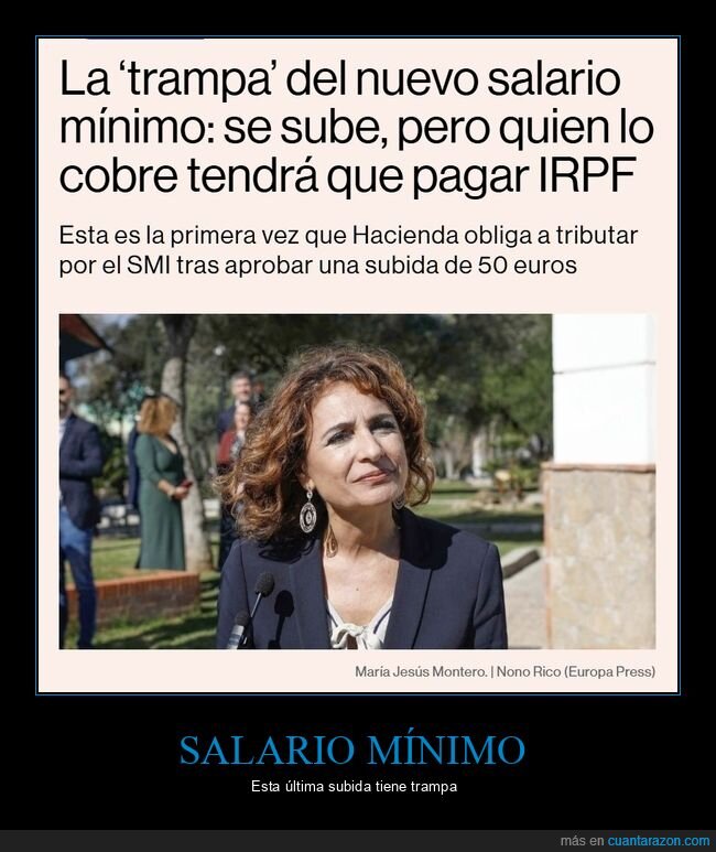 salario mínimo,subida,irpf