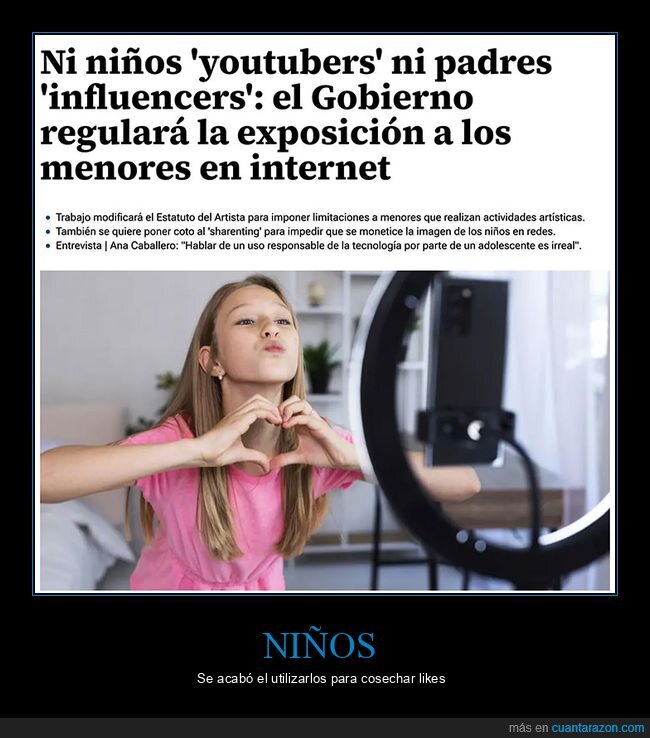 influencers,internet,menores,niños,regular,youtubers