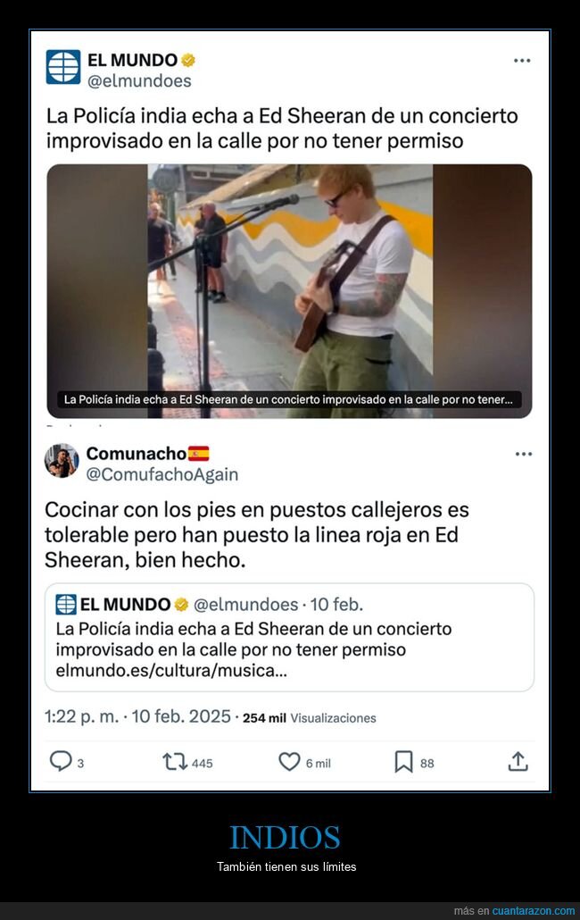 concierto,echar,ed sheeran,india,policía