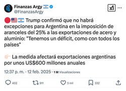 Enlace a Aranceles también para Argentina