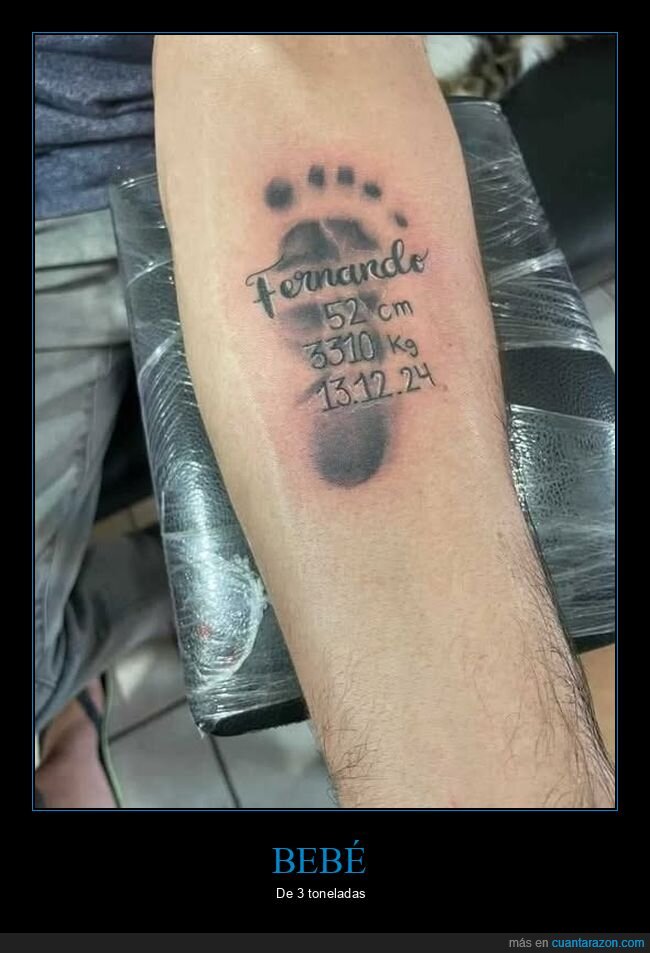 bebé,peso,tatuaje