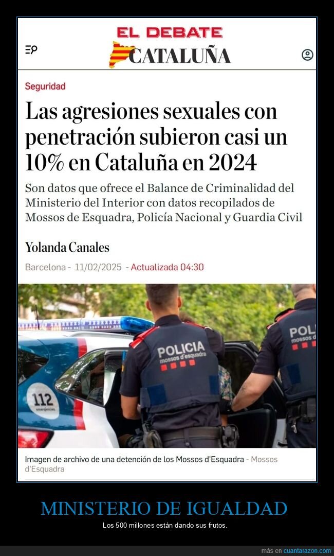 agresiones,subir,cataluña