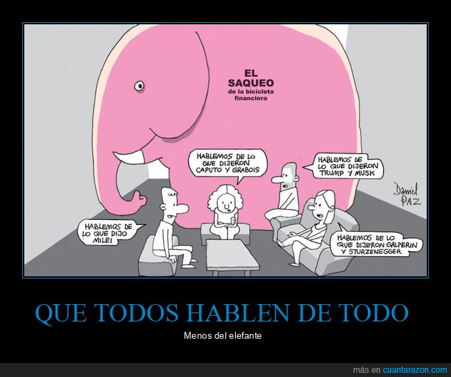 hablar,políticos,saqueo,elefante