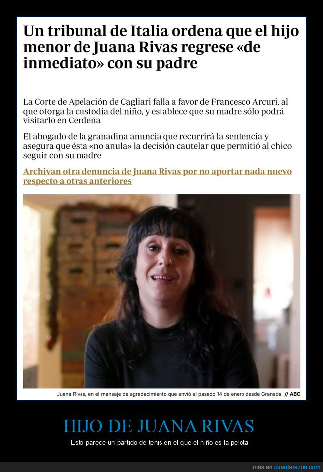 juana rivas,hijo,regresar,padre