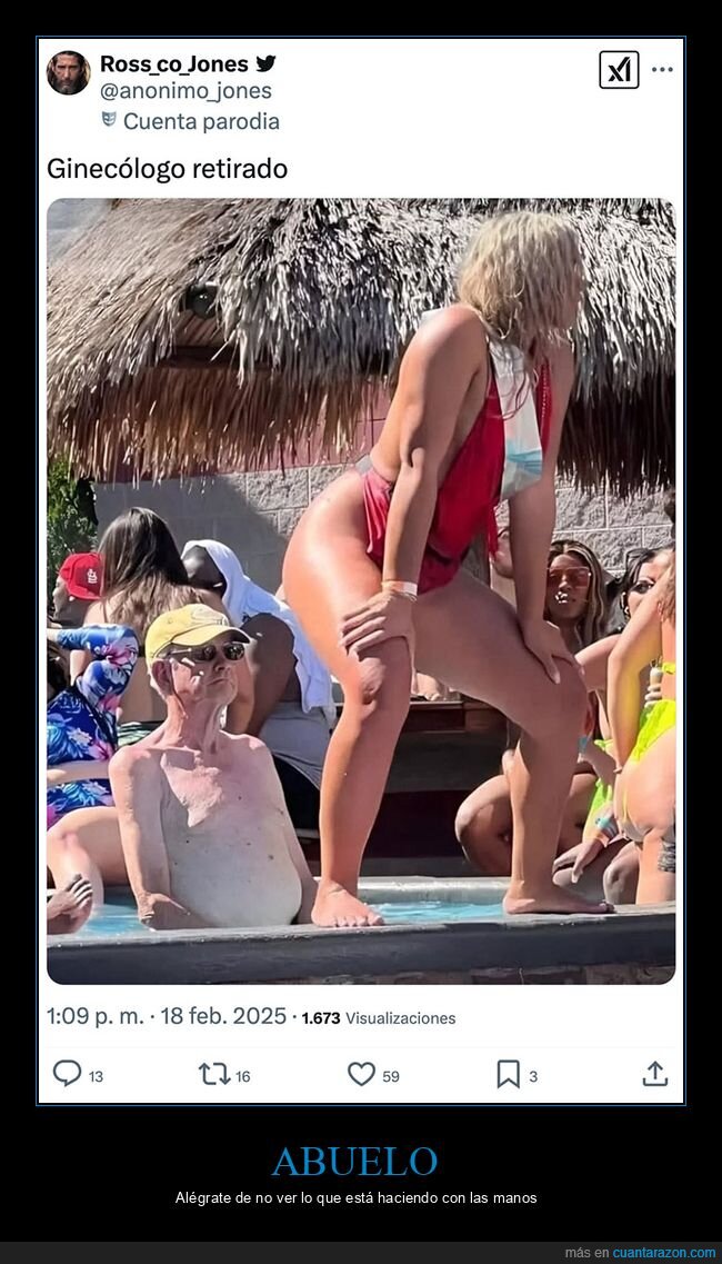 abuelo,mirando,piscina