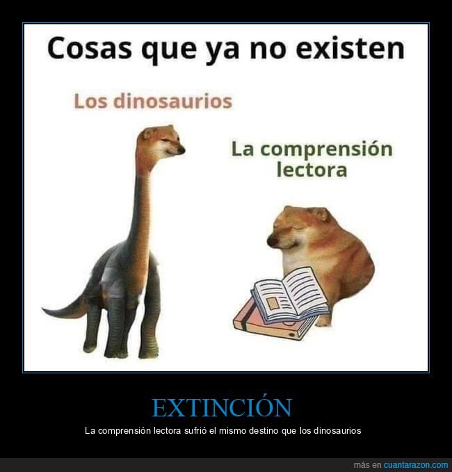 existir,dinosaurios,comprensión lectora