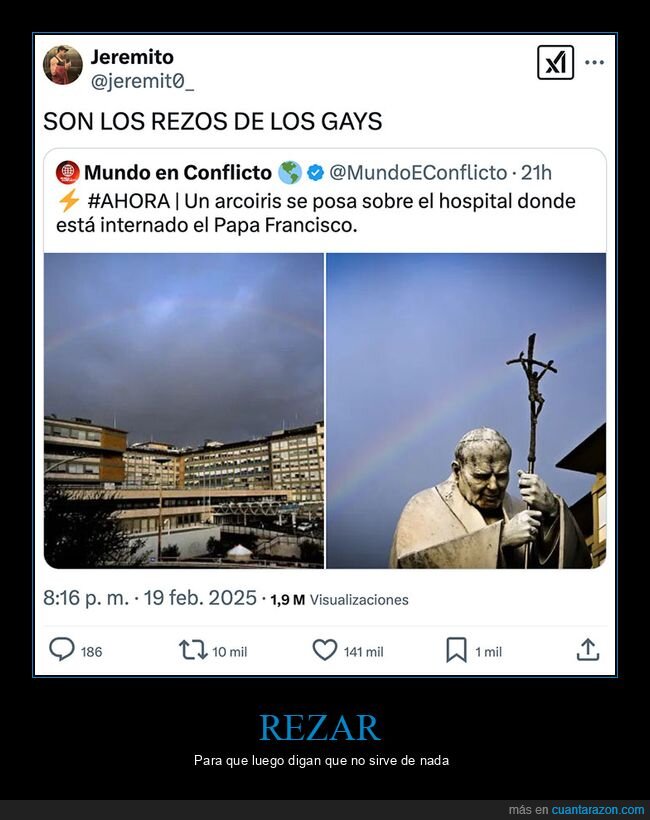 arcoíris,gays,hospital,papa,rezos