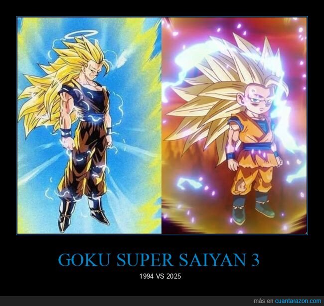 goku,super saiyan 3,antes,ahora,dragon ball