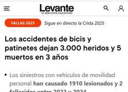 Enlace a Las incidencias con bicis y patinetes de los últimos años