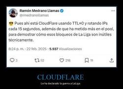 Enlace a CloudFlare VS LaLiga