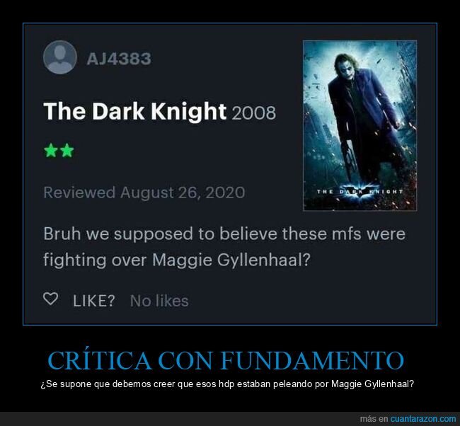 el caballero oscuro,maggie gyllenhaal,reseña