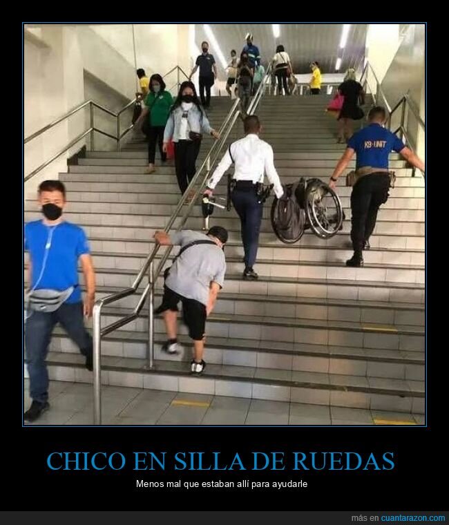 silla de ruedas,escaleras