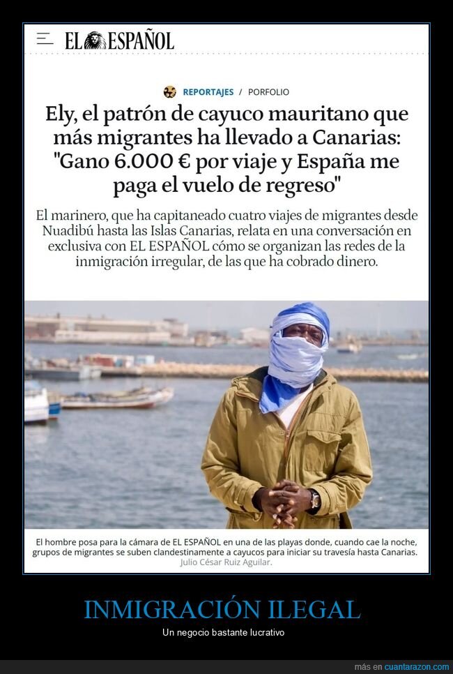 cayuco,migrantes,cobrar