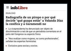 Enlace a El feminismo trata de justificar a Yolanda Díaz