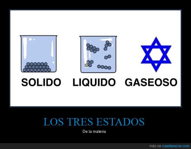 estados,gaseoso,judíos,líquido,memes,sólido