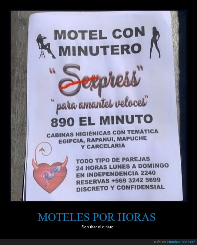 carteles,minutero,minutos,motel