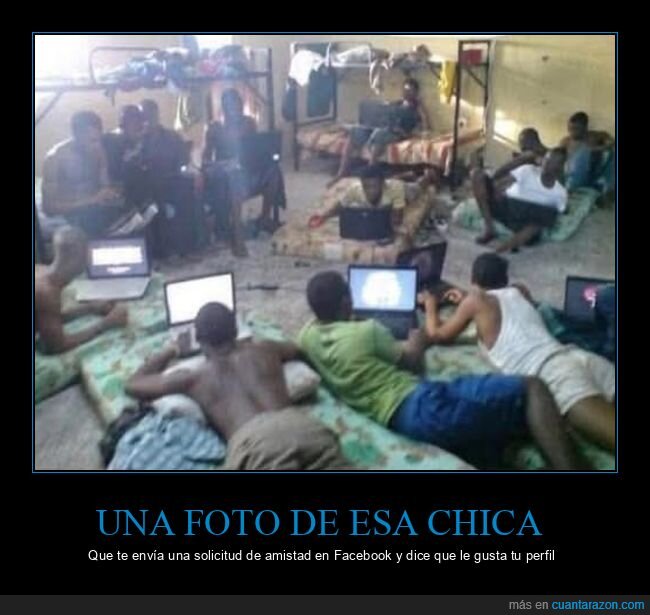 chica,facebook,solicitud de amistad
