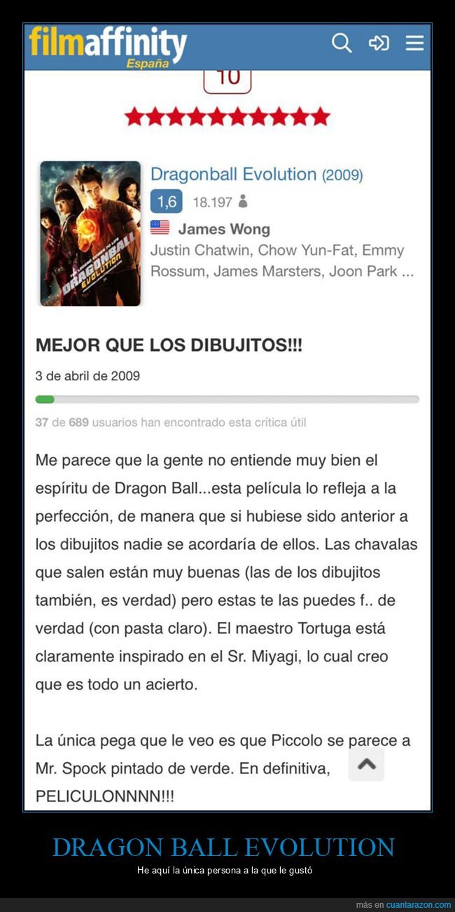 crítica,dragon ball evolution