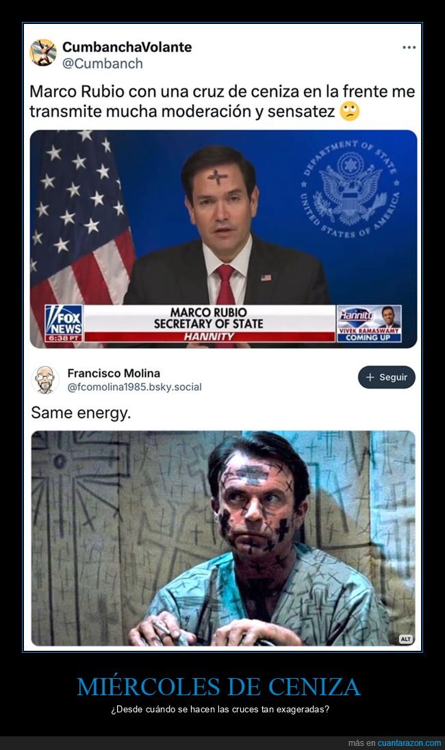 cruz,marco rubio,miércoles de ceniza,políticos,wtf