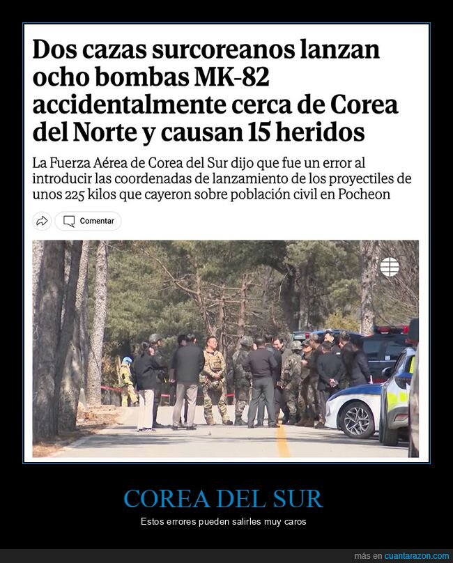 bombas,corea del norte,corea del sur,fails