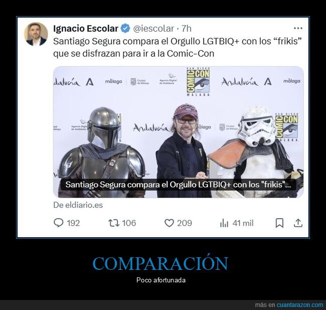 santiago segura,orgullo,frikis,comic-con