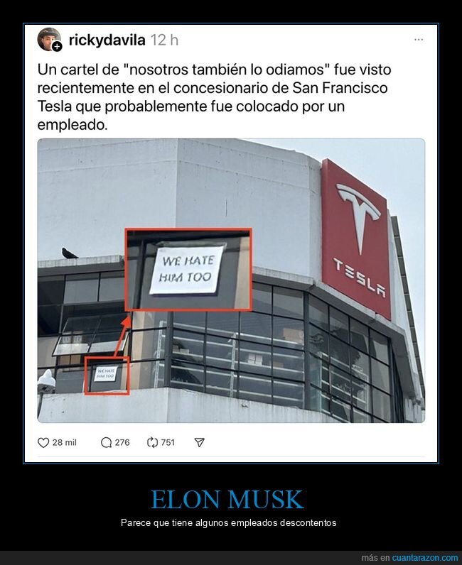 acciones,carteles,elon musk,odiar,tesla