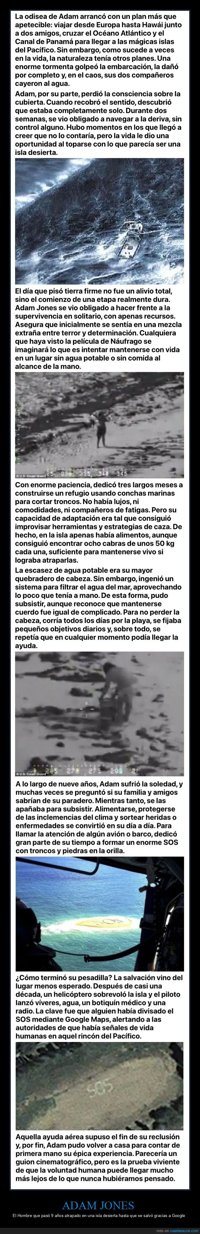 adam jones,isla desierta,google maps