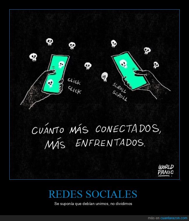 redes sociales,conectados,enfrentados