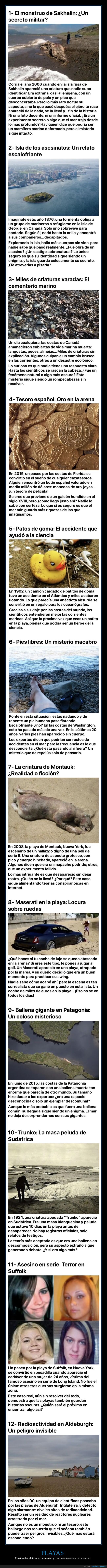 playas,descubrimientos