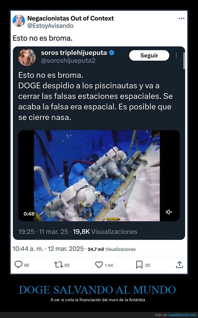 despedir,doge,nasa,negacionistas