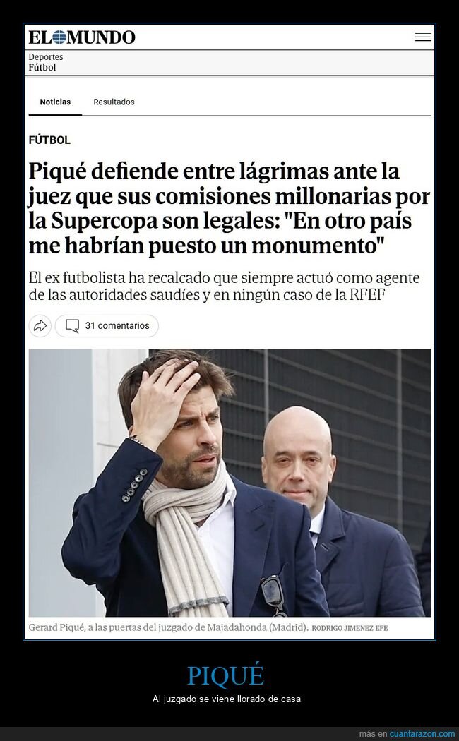 piqué,llorar,comisiones,supercopa