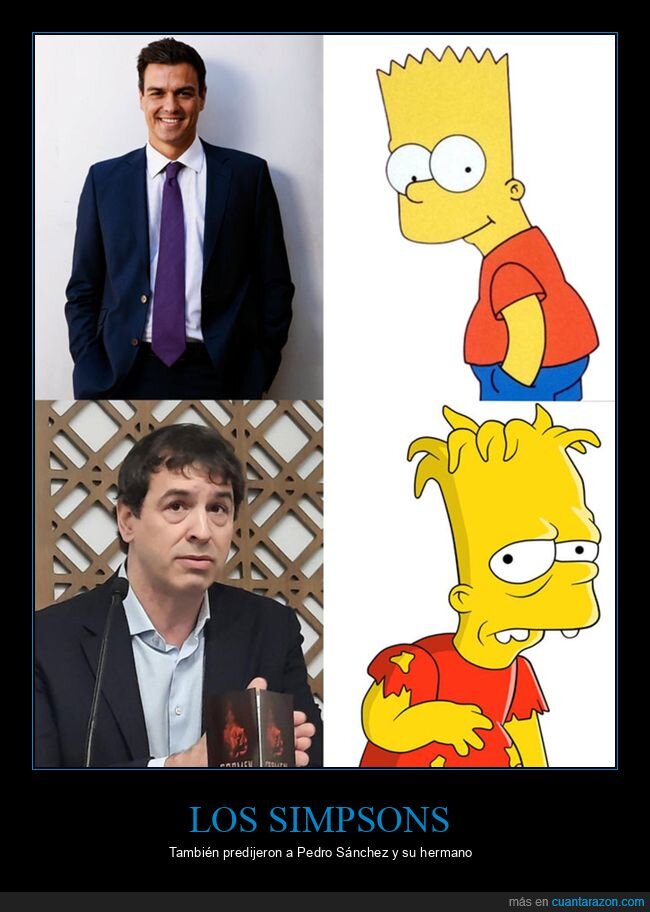 bart,david sánchez,hugo,parecidos,pedro sánchez,políticos,simpsons