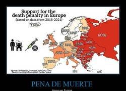 Enlace a Porcentaje de la población que apoya la pena de muerte en Europa