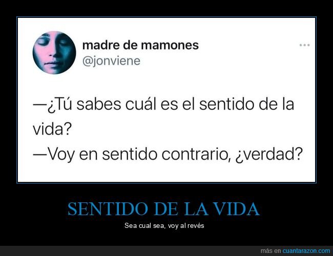 sentido de la vida,contrario