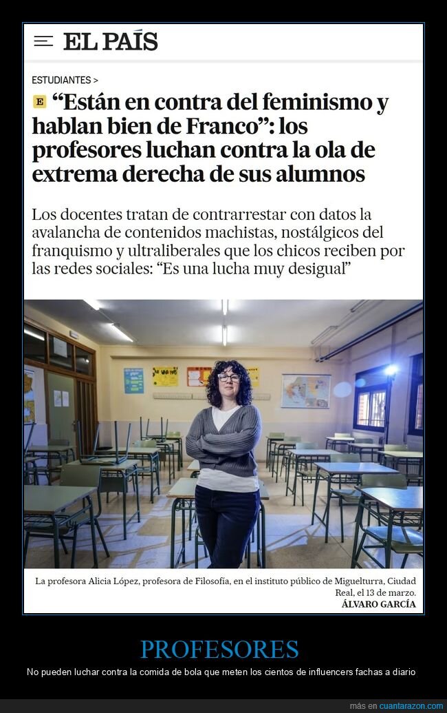 profesores,alumnos,extrema derecha