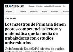 Enlace a Un informe que no deja en buen lugar a los maestros de primaria