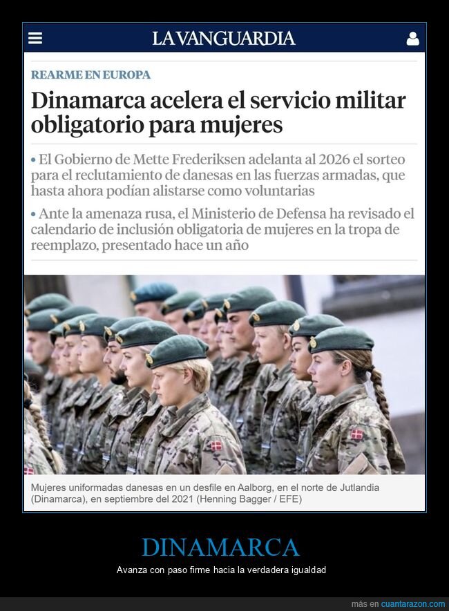 dinamarca,servicio militar,mujeres