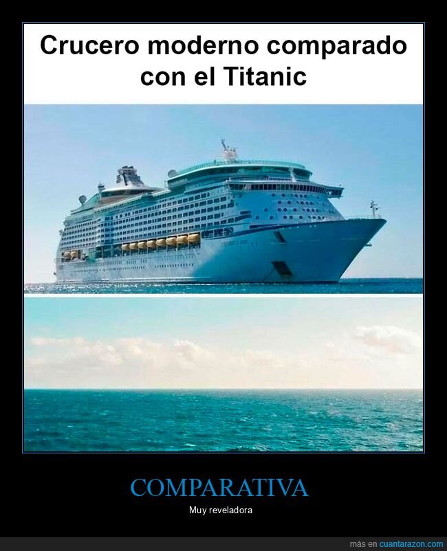 titanic,crucero,comparación