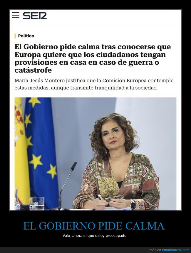 gobierno,calma,provisiones,guerra