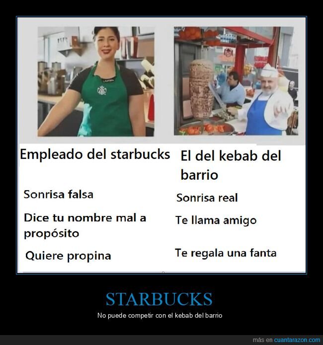 starbucks,kebab