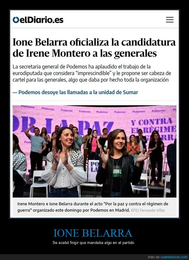 ione belarra,irene montero,podemos,políticos