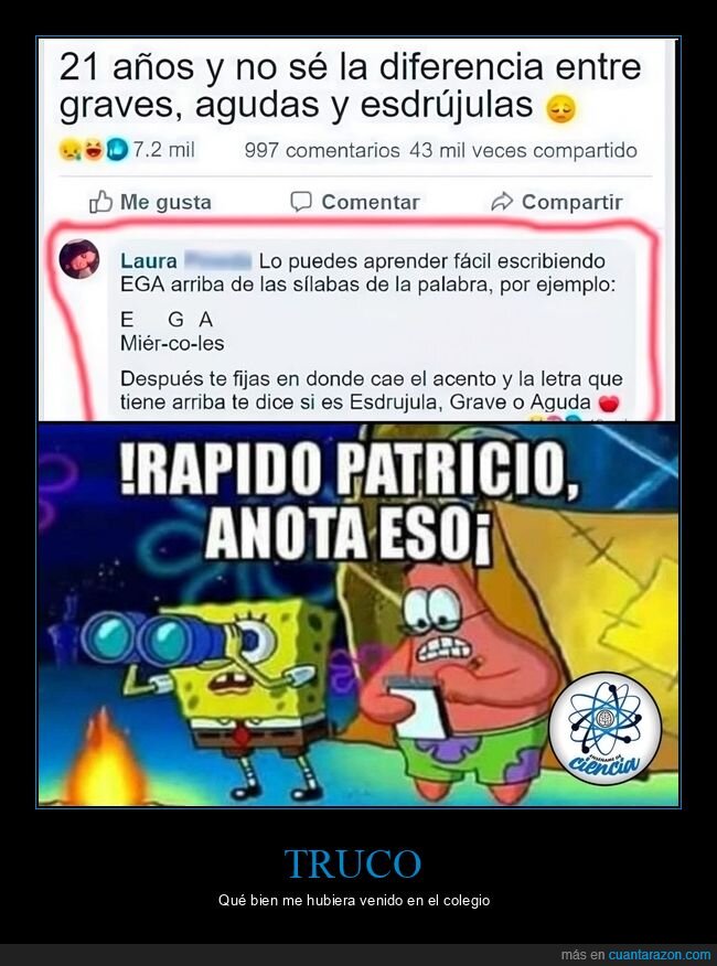 graves,agudas,esdrújulas,truco