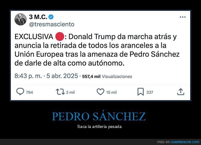 aranceles,autónomo,donald trump,grok,pedro sánchez,políticos